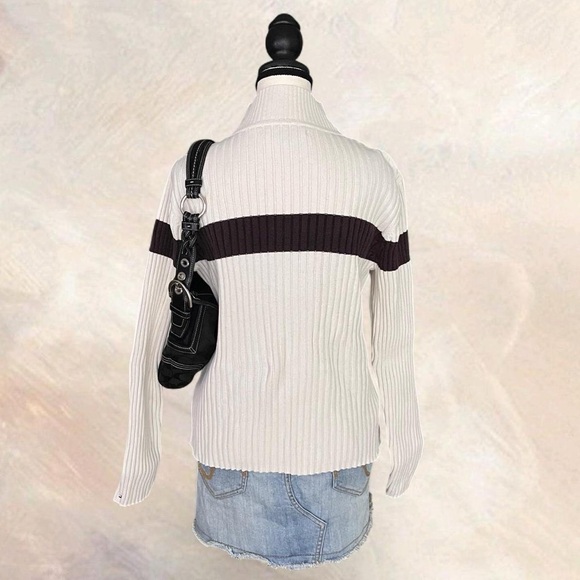 Tommy Hilfiger Cream Sweater with Black Stripe - Picture 2 of 8
